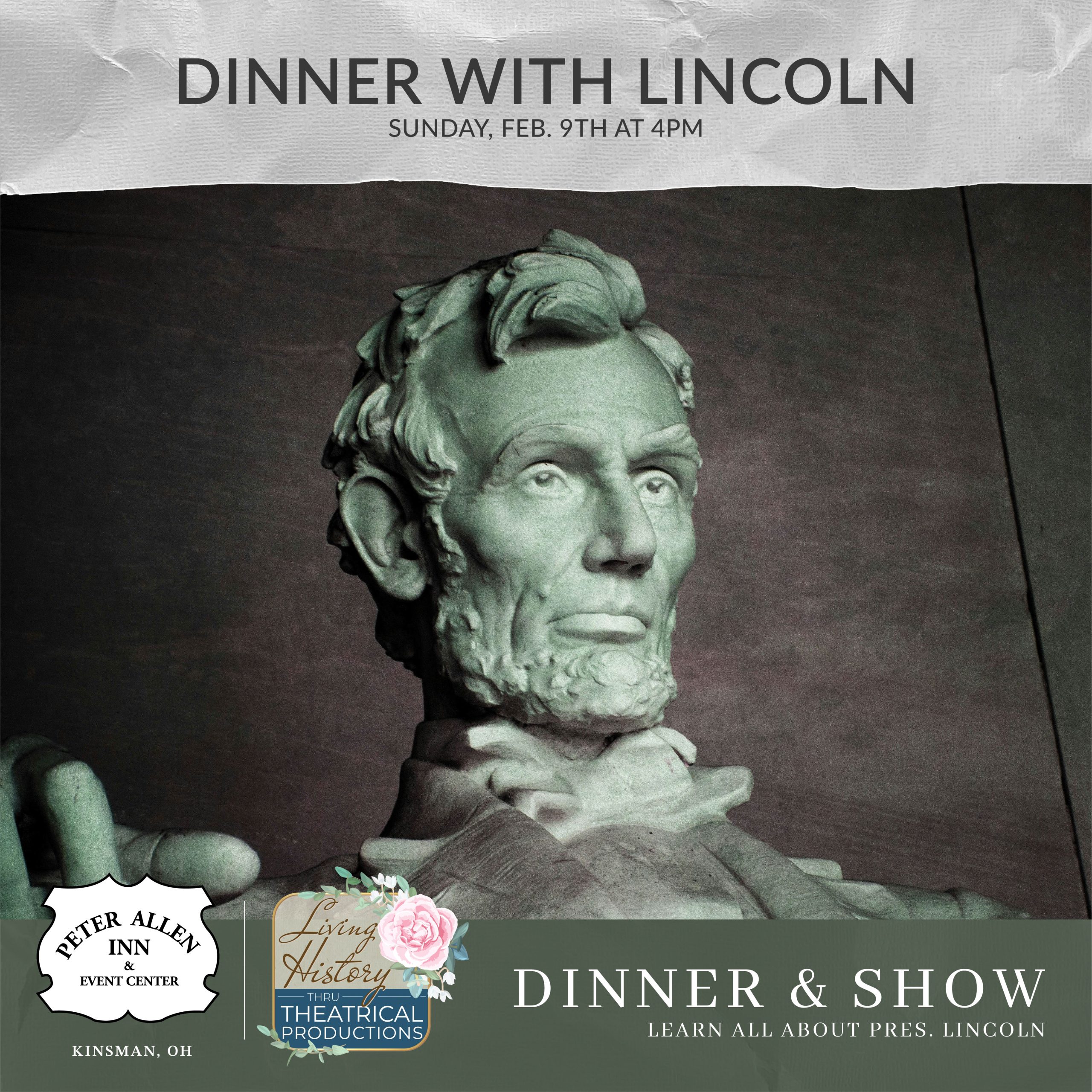 Dinner with Lincoln at The Peter Allen Inn